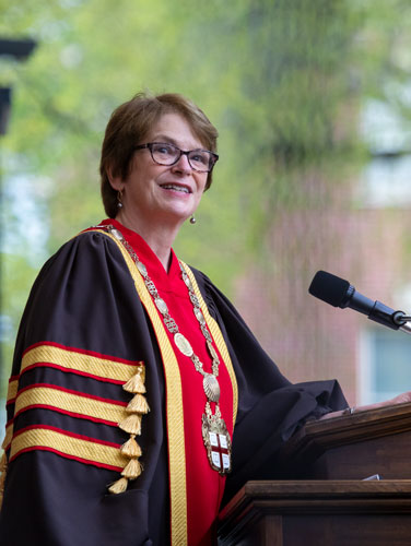President Paxson speaking