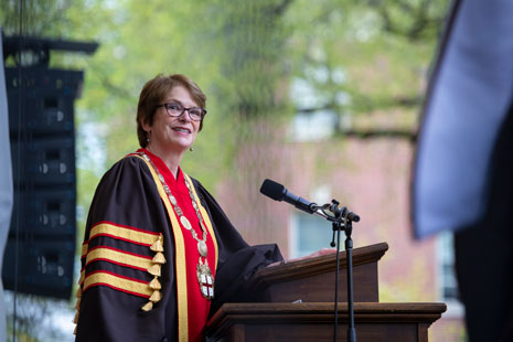President Paxson speaking